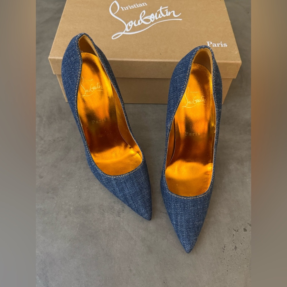 Christian Louboutin So Kate Miss Denim 120 Heels - Picture 10 of 14